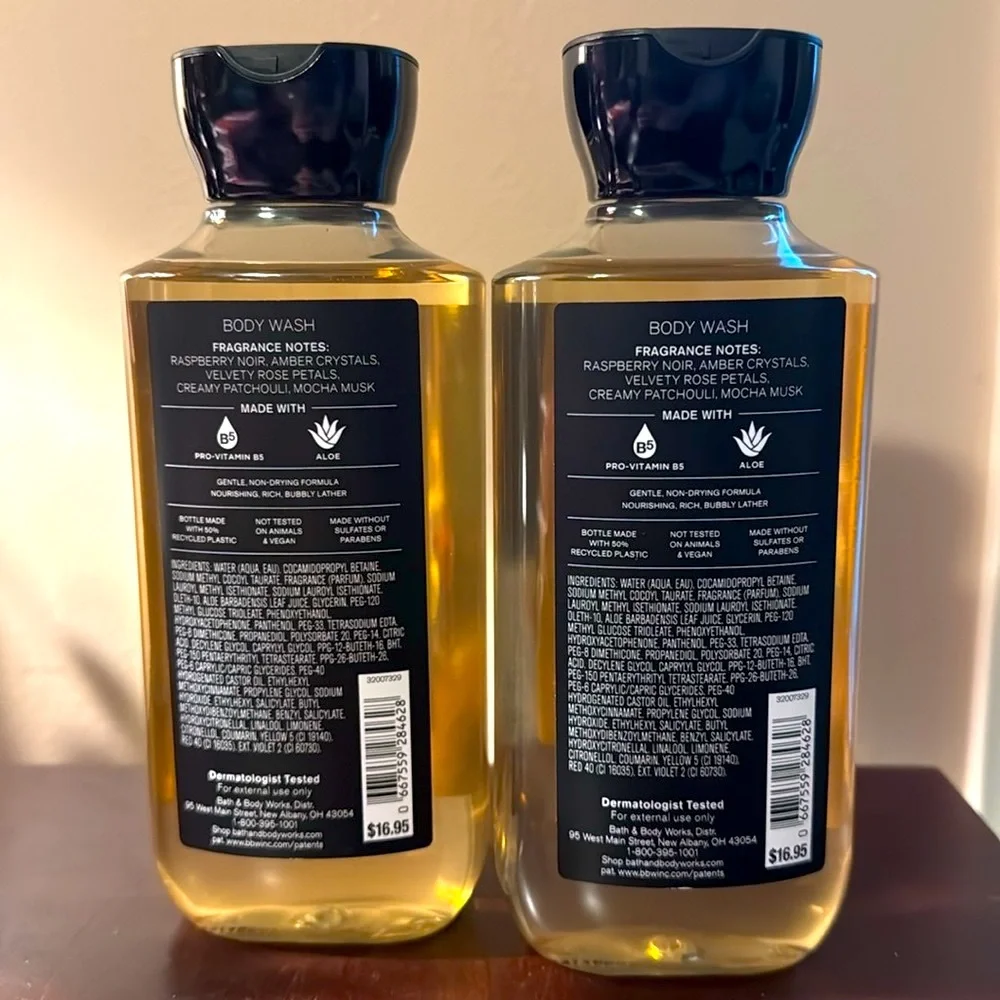 Bath & Body Works Into the Night Body Wash 2 10oz Full Size Bottles